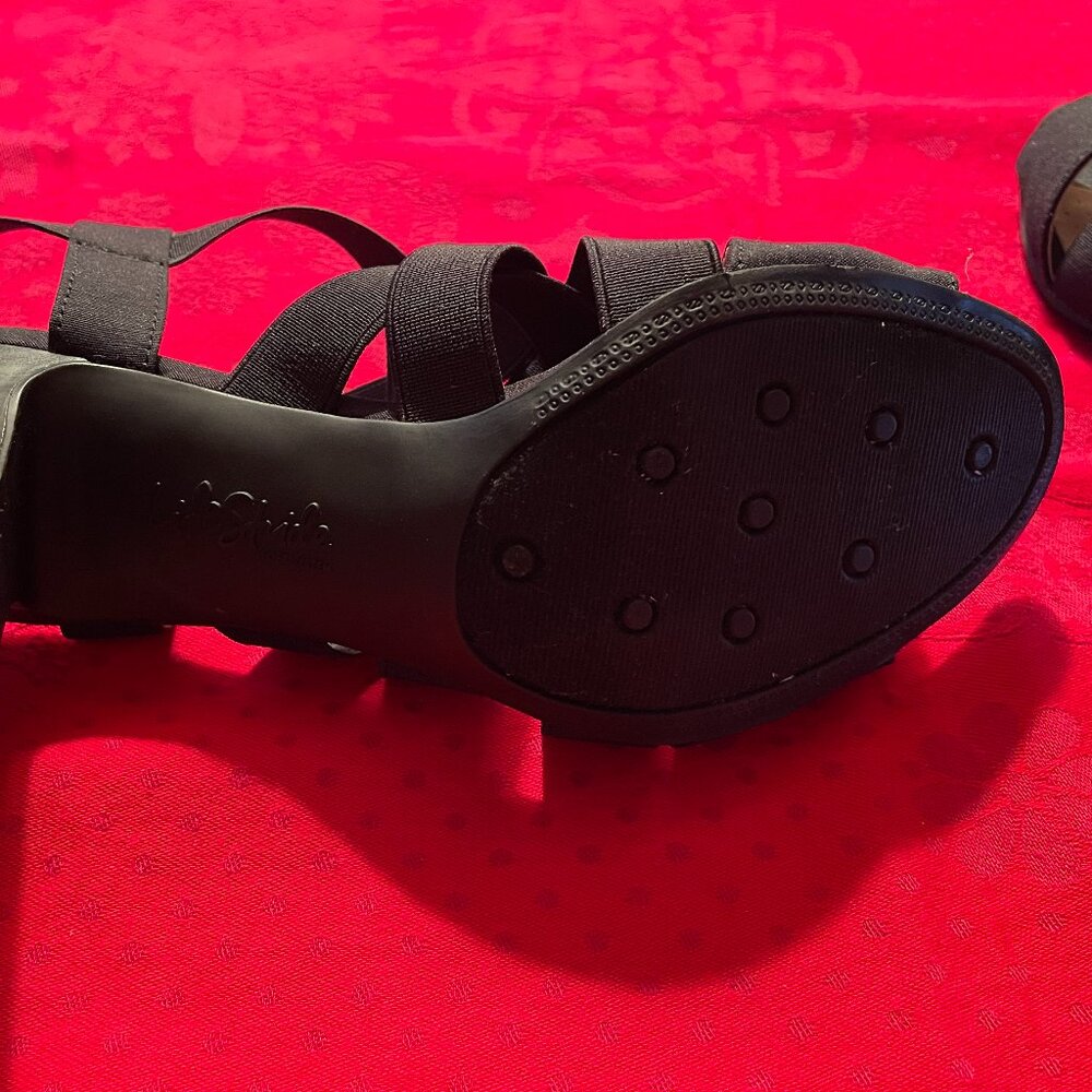 BLACK LIFE STRIDE CHARLOTTE BLACK STRAPPY SANDALS BRAND NEW ORIGINAL BOX. - Picture 6 of 11